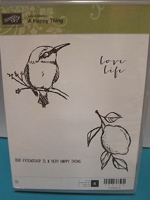 BRAND NEW Stampin Up ''A HAPPY THING'' - Clear-Mount Stamp  Set