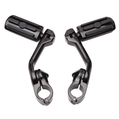 Harley Davidson Accessories Long Foot Highway Pegs For Harley & Other Motorcycles – Fits 1-1/4" Crash Bars, Chrome/Black Long Pegs - Foto 9
