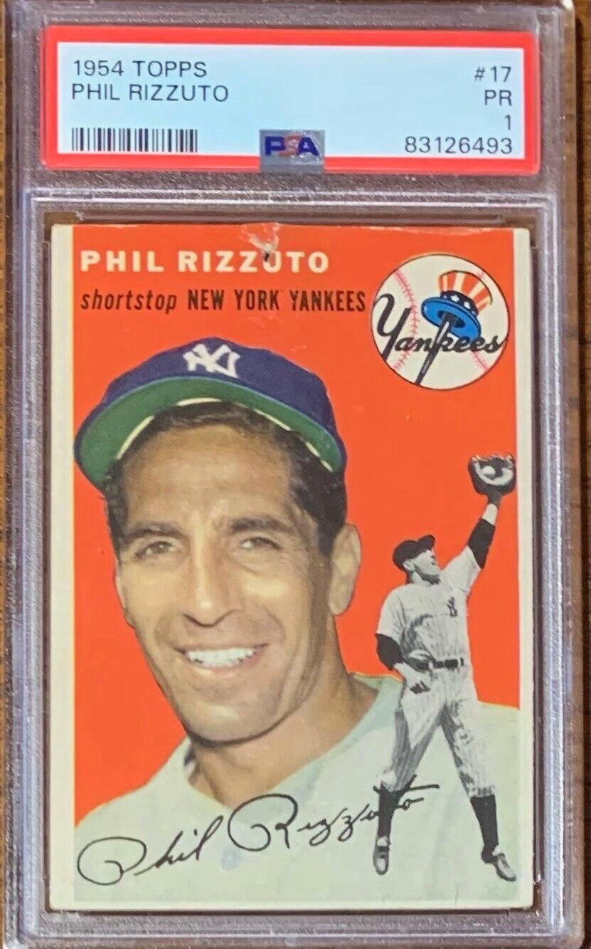 1954 Topps Baseball #17 Phil Rizzuto New York Yankees PSA 1