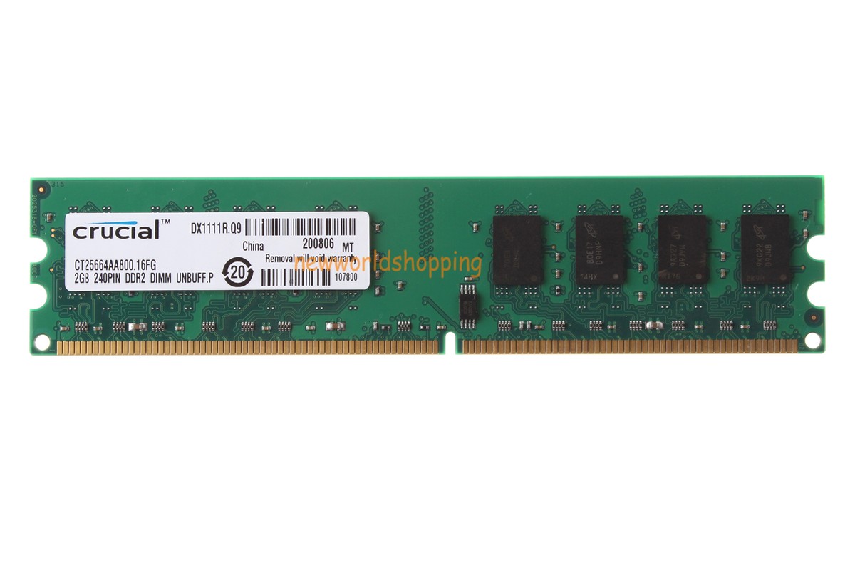 Crucial 8GB 4X 2GB DDR2 PC2-6400 800MH​z 240pin DIMM Dekstop
