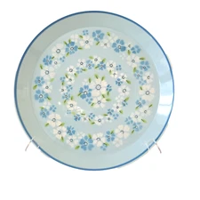 mikasa blue bell c4502 colormates 10.7 in deep dinner plate vintage 1970s japan