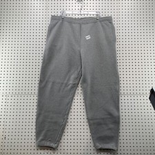 Vintage 90s Lands End Sweatpants Mens Size XL Gray Fleece Pockets Drawstring