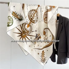 Sallys 70% Cashmere & 30% Silk Stole Music Print Double Face Scarf Shawl 53"