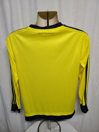 Adidas Federacion Colombiana De Futbol Adult Small Yellow Long Sleeve Jersey - Picture 8 of 9