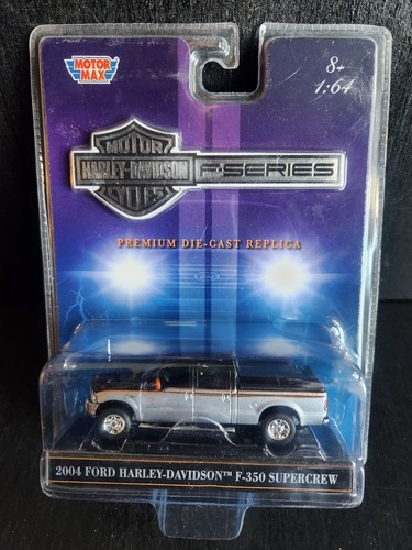 MOTORMAX 1:64 DIECAST 2004 HARLEY DAVIDSON FORD F-350 SUPERCREW TRUCK RARE NIP!! - 第 1/4 張圖片