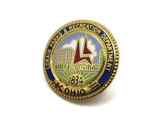 Lorain Ohio Parks & Recreation Department Pin Vintage Beautiful Design