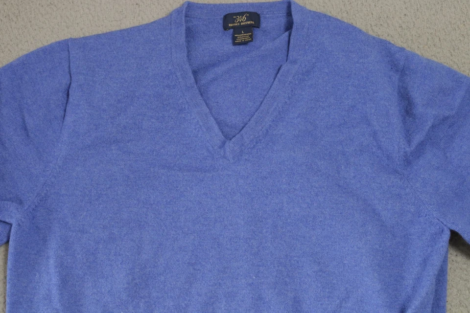 Brooks Brothers 346 Sweater Women Large Blue Stretch Long Sleeve V-Neck Pullover - Изображение 2 из 4