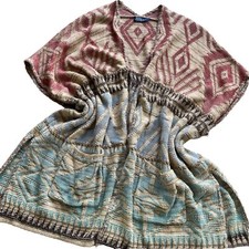 91. Polo Ralph Lauren Southwestern Wrap Shawl Poncho Cardigan M/ L