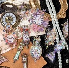 10pcs Antique Series P.E.T. Stickers- Scrapbook, Journal, DIY Crafts & Cards