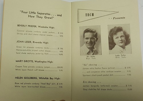 1947 Milwaukee Wi. High school Football Schedule Advertising Book - Picture 3 of 6