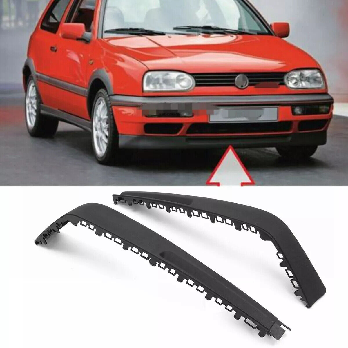 Front Bumper Deep Lip Splitter Chin Spoiler For 1993-1999 Golf MK3