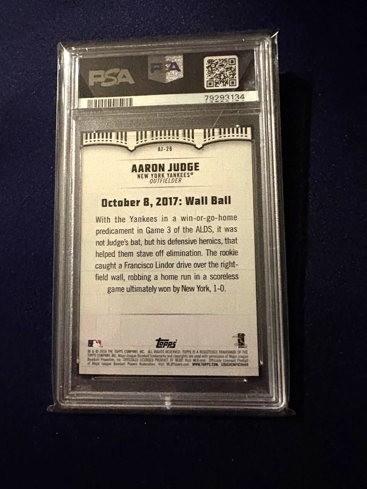 2018 Topps Aaron Judge Highlights #AJ-26 GEM MT PSA 10 _ Low Pop - Image 2 of 3
