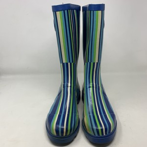 striped rain boots