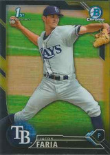 Jacob Faria 2016 Bowman Chrome Black Gold parallel insert RC rookie card