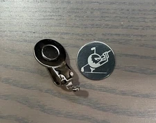 SnapTee Golf Hat Clip with Magnetic Ball Marker and Tee Holder (Silver)