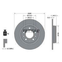Textar 2X Bremsscheibe 92125603