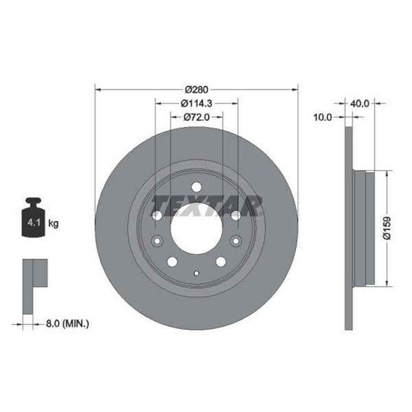Textar 2X Bremsscheibe 92125603-image