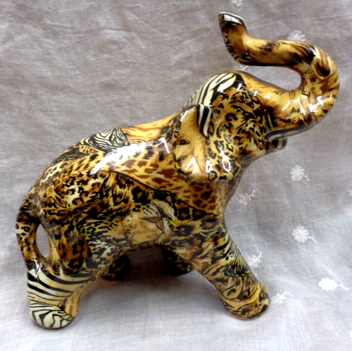 LA VIE Glazed Porcelain SAFARI PATCHWORK Elephant