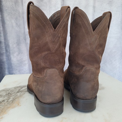 Tecovas Ranch THE STOCKTON Nubuck Western Work Boots Men's 12 EE Brown - Picture 9 of 23