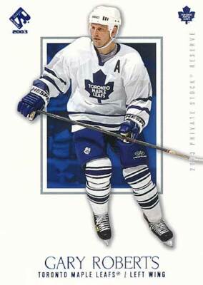 2002-03 Private Stock BLUE #93 GARY ROBERTS - x/499 - Toronto Maple Leafs