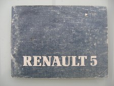 RENAULT 5 notice entretien utilisation 1986