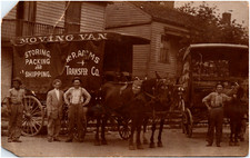 William P. Adams Transfer Co. Moving Van in Alton Illinois 1900s RPPC Postcard
