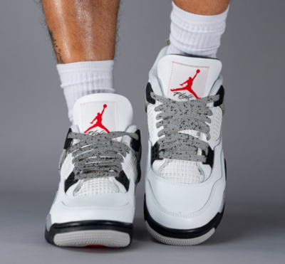 Speckle Print Laces White Cement AJ4, Grey Black Cement Metallic AJ5 Shoelaces | eBay