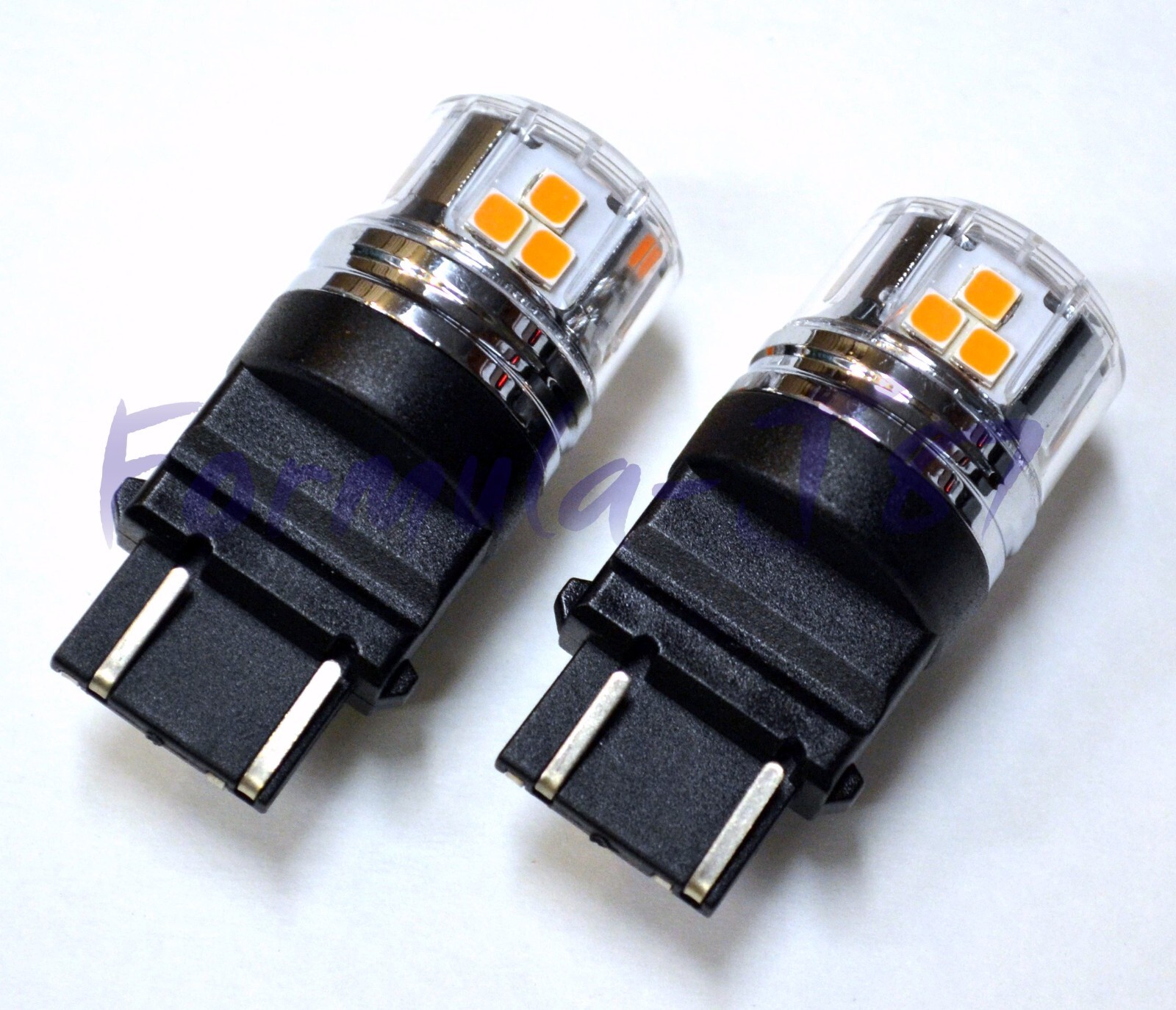 LED 15W 3456 Orange Amber Two Bulb Light Rear Turn Signal Replacement