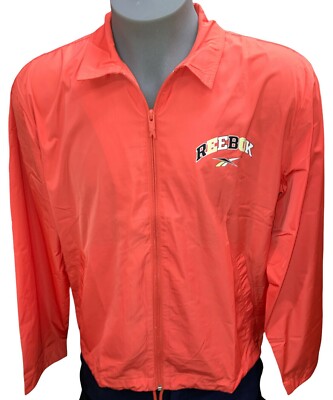 Reebok Logo Baseball Coach Zip Up Jacket Red Size M NWT | eBay