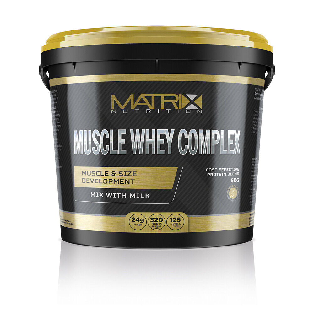MATRIX NUTRITION MUSCLE WHEY COMPLEX - 5KG - 2.25KG PROTEIN SHAKE - GAIN MUSCLE