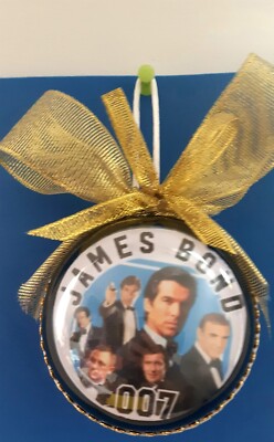 James Bond 007 TV Serie HandMade 8 cm Kugeln Christbaumschmuck 