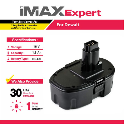 18V 1.5Ah NiCd Battery for DeWalt DC9096 DW9095 DW9096 DW9098 DE9039 DE9095