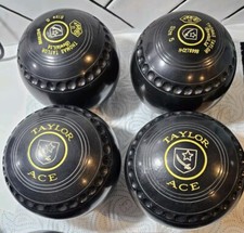 Thomas Taylor ACE Bowls Full Set SIZE 5 WBB Stamp 11 Sword And Star Stamp