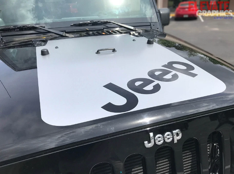Calcomanías para Jeep Wrangler capó central rayas de vinilo gráficos pegatina 3M 2007-2018 Foto 3 de 4