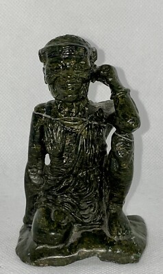 BENJAMIN TUGE African Sculpture Hand Carved in Stone - Signed 4''