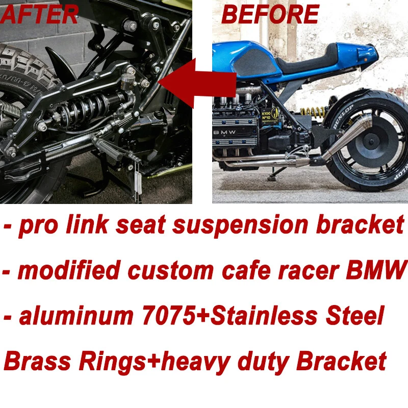 Kit de amortiguador trasero Pro-link para BMW K1100 K100 K75 Cafe Racer soporte asientos modificados Foto 3 de 4