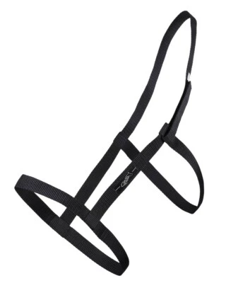 Koppelhalfter Weidehalfter ohne Metallschnallen mit Klettverschluss Schwarz