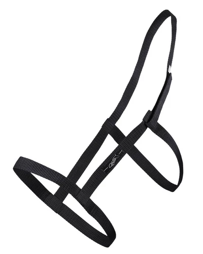 Coupling halter willow halter without metal buckles with Hook and Loop Black