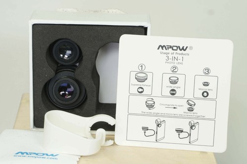 MPOW 3in1 Clip-on Fisheye Wide Angle Macro Lens Set for iPhone android samsung - Picture 5 of 8
