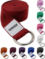 Yoga Strap Belt by RDX, Yoga Blocks and Strap, D-Ring Buckle, Adjustable Belt