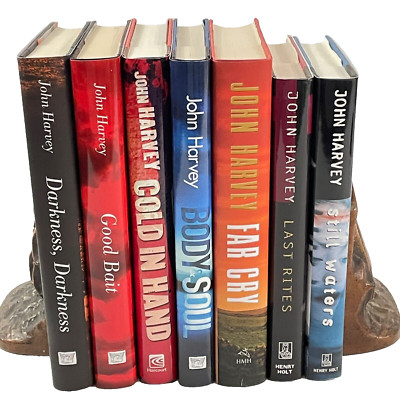 7 JOHN HARVEY hardcover crime books 1st/1st Charlie Resnick Good Bait Far Cry
