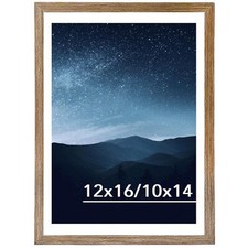 12x16 Picture Frame Rustic Brown With 10x14 Mat For 30 X 40cm Diamond Art Painti
