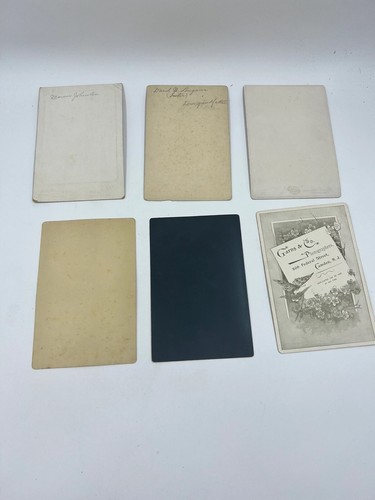 6 tarjetas de gabinete de la época victoriana - familia instantánea. B34 - Imagen 10 de 10