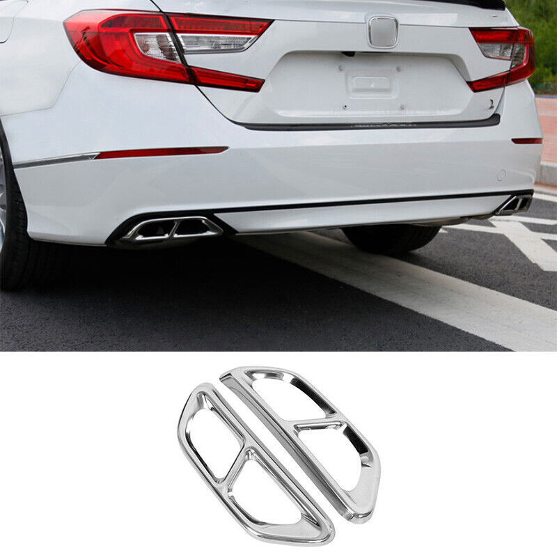 Silver Titanium Rear Tail Exhaust Muffler Tip Pipe For Honda Accord 2020-2022