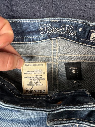 Jeans Miss Me donna 29 vestibilità 30x29,5 blu denim Hailey skinny sbiadito invecchiato - Foto 6 di 14