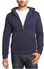 Weatherproof Men's Navy Full Zip Sherpa Lined Hooded Jacket