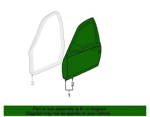 Genuine GM 2006-2016 Chevrolet Impala Limited Passenger Side Front Door 19178064 — 第 2/2 张图片