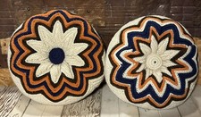 1970 s Crochet Pillows X 2 Lot