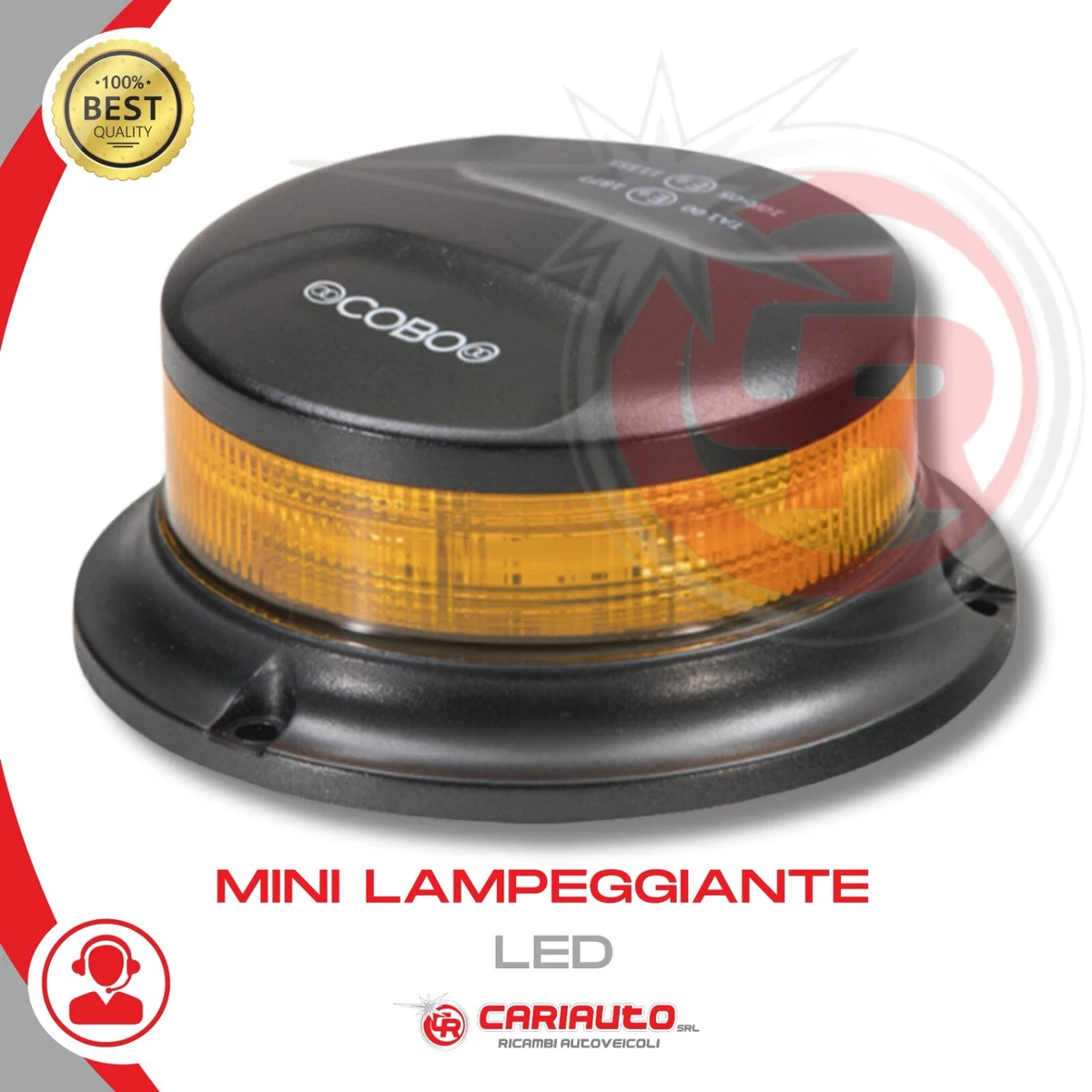 Lampeggiatore LED 12V Blu Per Allarme Domestico - Luce Di Emergenza Lampeggiante, Risparmio Energetico, Silenzioso