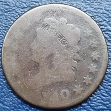 1810 Classic Head Large Cent 1c Early Copper Coin Circulated #71338